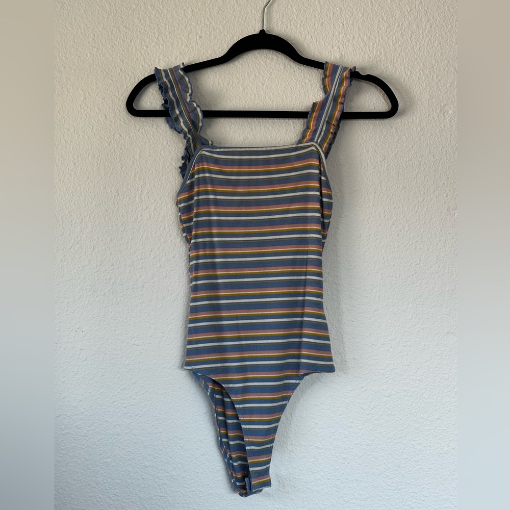 Le Lis Multicolor Striped Bodysuit